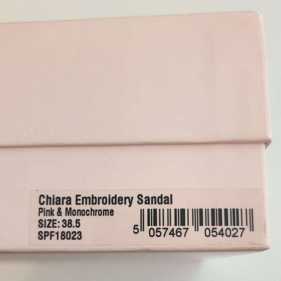 Sophia Webster Embroidery Sandal Chiara Butterfly High Heels‎ Shoes Pink 38.5 - Picture 12 of 16